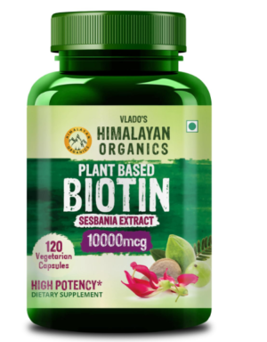 Vlado's Himalayan Organics Plant Based Hair Vitamin Biotin, 60 Capsules