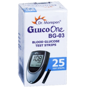 Gluco One BG 03 (Dr. Morepen) Test Strips Pack of 25