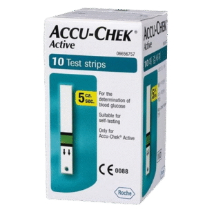 Accu-Chek Active Blood Glucose Test Strips Pack of 10