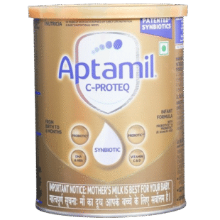 Aptamil C Proteq Infant Formula Powder with Prebiotics & Probiotic, From Birth to 6 Months, 400 g Tin