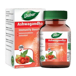 Dabur Ashwagandha Tablets | Stress Relief | Rich in Antioxidants | Immunity Booster - 60 Tabs