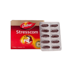 Dabur Stresscom | Manages Fatigue, Weakness & Stress – 10 Capsules