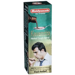 Baidyanath Jhansi Kasamrita Herbal Cough Syrup – 200 ml (Pack of 1)