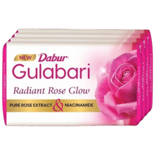 Dabur Gulabari Radiant Rose Glow Soap (Pack of 4) – 150g x 4
