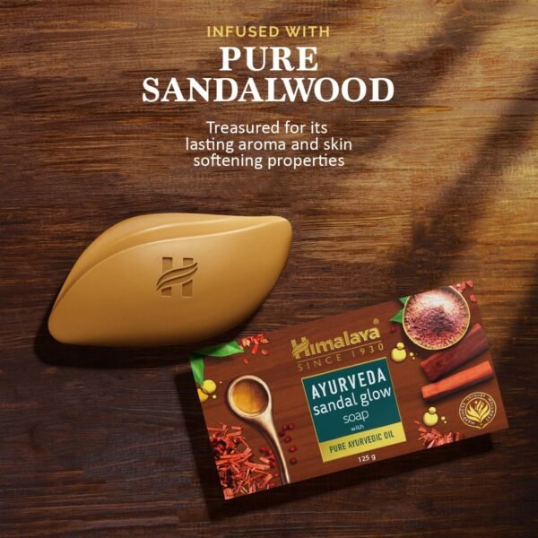 Himalaya Ayurveda Sandal Glow Soap - Image 4
