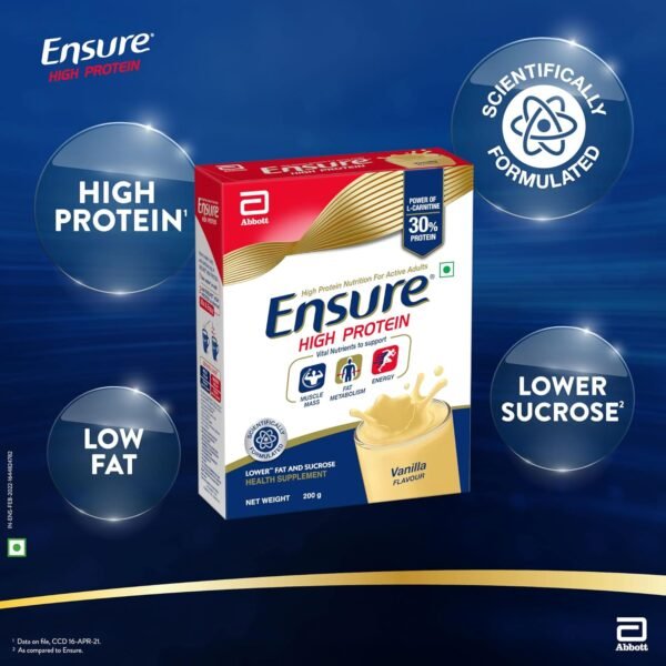 Ensure High Soy Protein Drink  Vanilla powder refill -200 g - Image 5