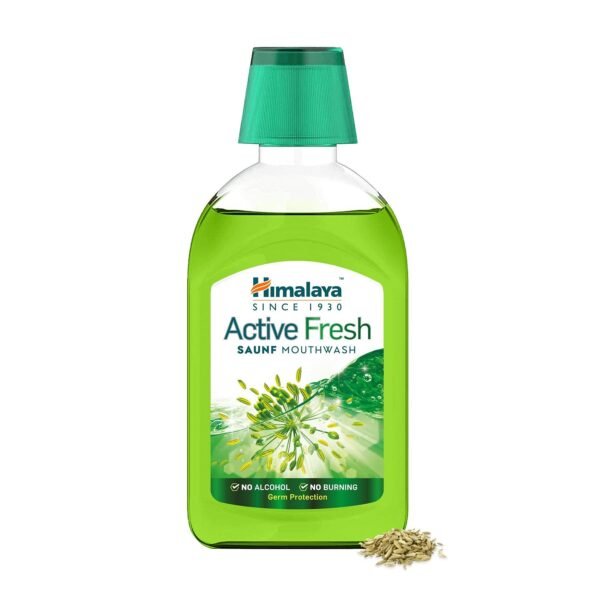 Himalaya Active Fresh Saunf Mouthwash 215ml (Pack of 1)