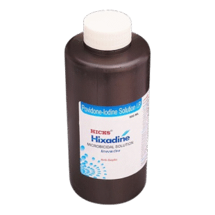 Hixadine Microbicidal Solution | Povidone-Iodine 5% w/w | Antiseptic & Disinfectant | 100 ml Bottle | Pack of 1