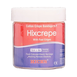 Hicks Crepe Bandage (6cm x 4m) | Pack of 1