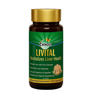 Zandu Livital Liver Detox Tablet | 100% Ayurvedic with Kalmegh, Guduchi & Bhringaraj (Pack of 90 Tablets)
