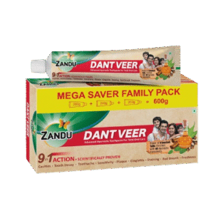 Zandu Dantveer Ayurvedic Toothpaste | Fights 9 Oral Problems | 100% Ayurvedic with Irimedadi Taila & 40 Herbs
