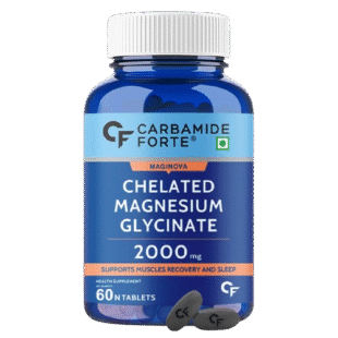 Carbamide Forte Chelated Magnesium Glycinate 2000mg Per Serving – 60 Veg Tablets