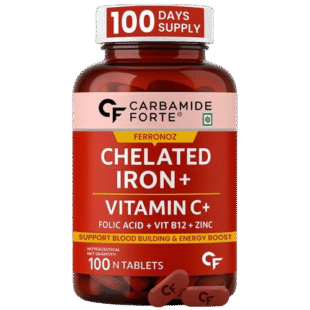 Carbamide Forte Chelated Iron with Vitamin C, B12, Folic Acid and Zinc – 100 Tablets