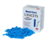Smartcare Lancet Needles Round Blue | 30 Gauge Ultrafine Tri-Bevel Sterile Lancets | Universal Design | Pack of 100