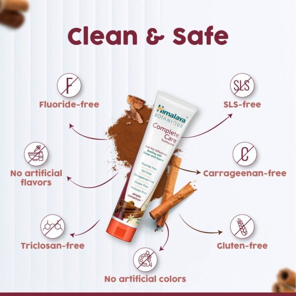 Himalaya BOTANIQUE Complete Care Toothpaste (Simply Cinnamon) 150g (Pack of 1) - Image 2