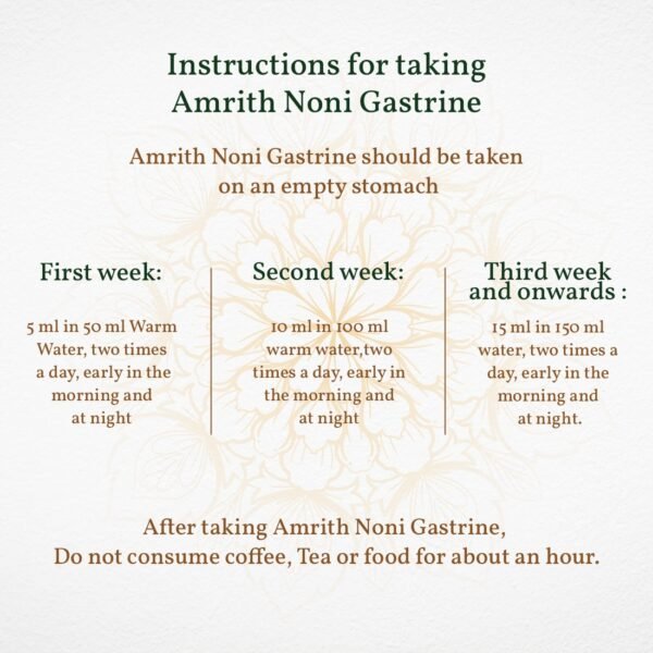 Amrith Noni Gastrine Syrup – 150 ml (Pack of 1) - Image 4
