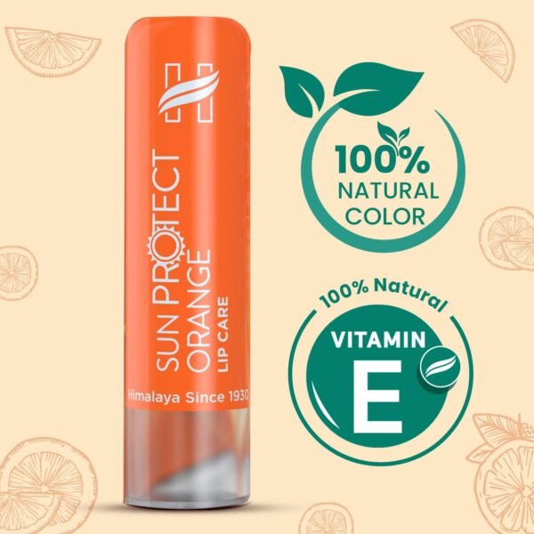 Himalaya Sun Protect Orange Lip Care 4.5g (Pack of 1) - Image 3