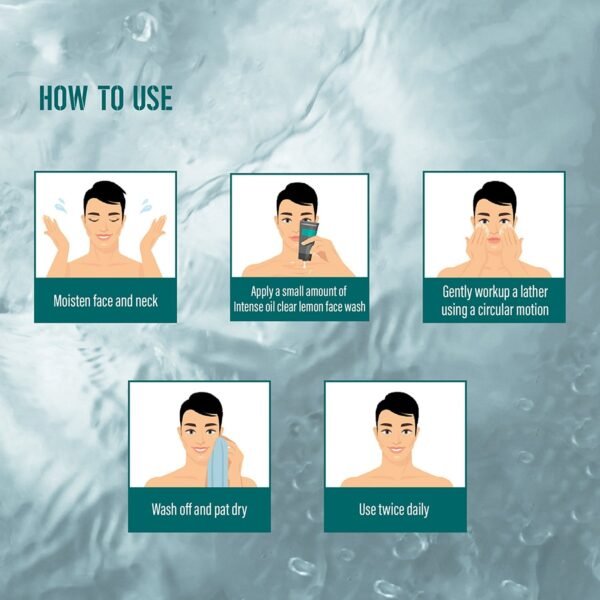Himalaya Men Intense Oil Clear Lemon Face Wash - Image 3