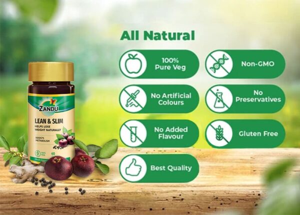 Zandu Lean & Slim Capsules (Pack of 60 Capsules) - Image 6