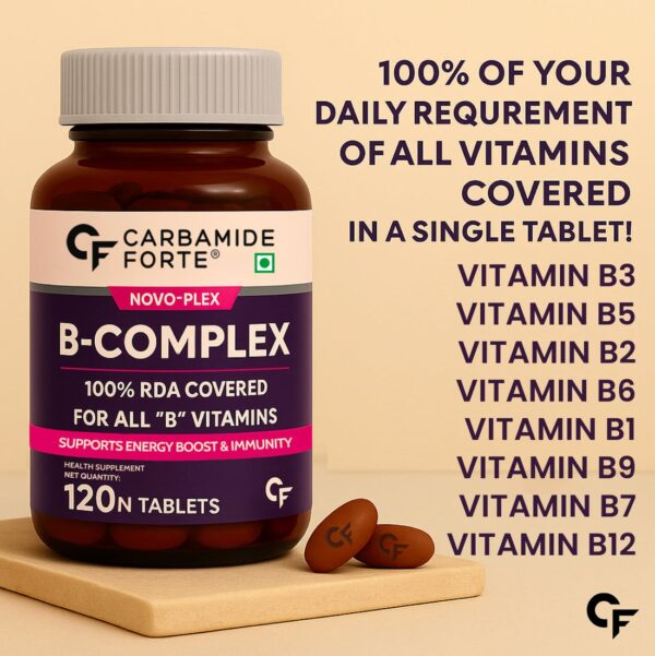 Carbamide Forte Vitamin B-Complex Tablets - Pack of 120 - Image 7