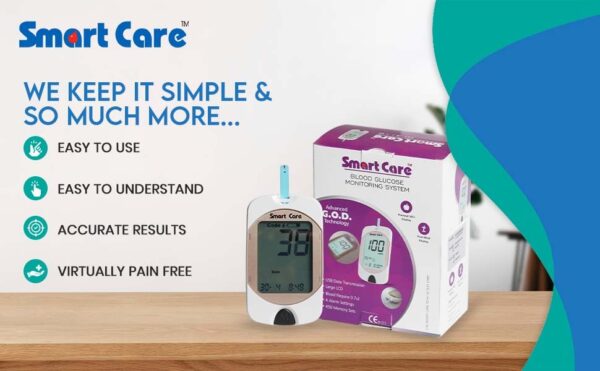 Smart Care Blood Glucose Monitor with 10 Free Strips - Image 10