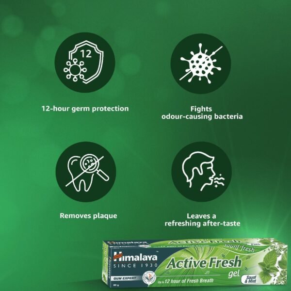 Himalaya Active Fresh Gel Toothpaste 80g (Pack of 1) - Image 4