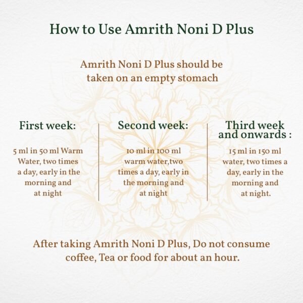 Amrith Noni D Plus – 500 ml (Pack of 1) - Image 3