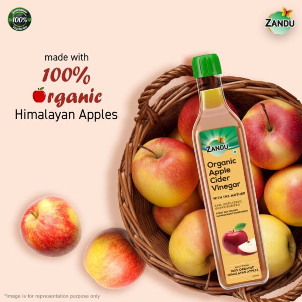 Zandu Organic Apple Cider Vinegar (500ml) – Pack of 1 - Image 5
