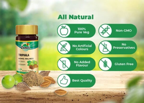 Zandu Triphala Capsules (Pack of 90) - Image 6