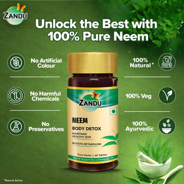 Zandu Neem Tablets (Pack of 60) - Image 5