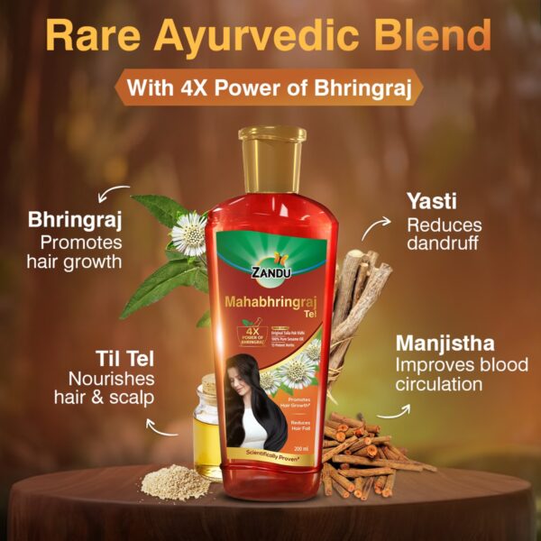 Zandu Mahabhringraj Tel (200ml) - Image 10