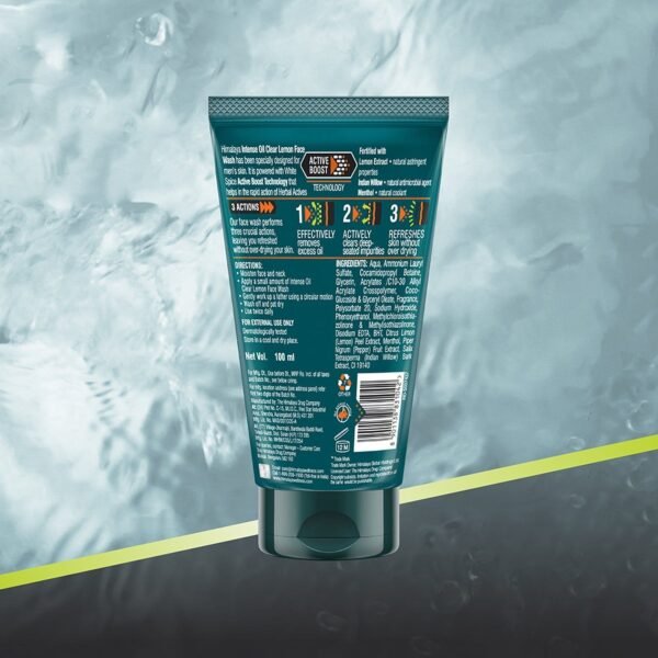 Himalaya Men Intense Oil Clear Lemon Face Wash - Image 5