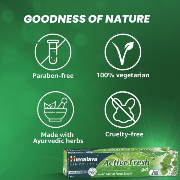 Himalaya Active Fresh Gel Toothpaste 80g (Pack of 1) - Image 5