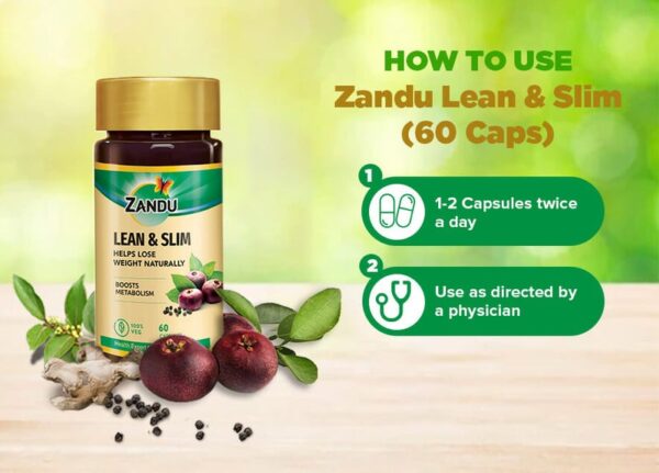Zandu Lean & Slim Capsules (Pack of 60 Capsules) - Image 4