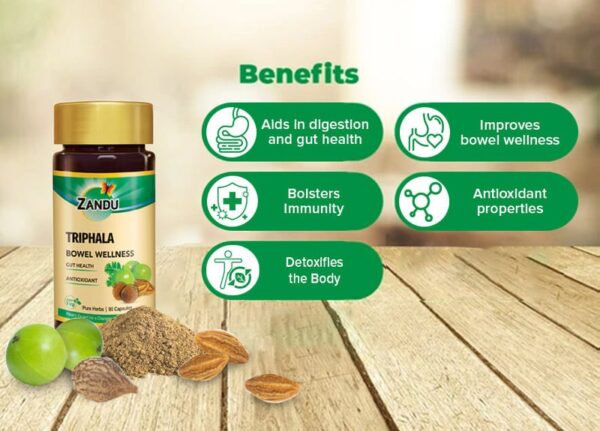 Zandu Triphala Capsules (Pack of 90) - Image 5