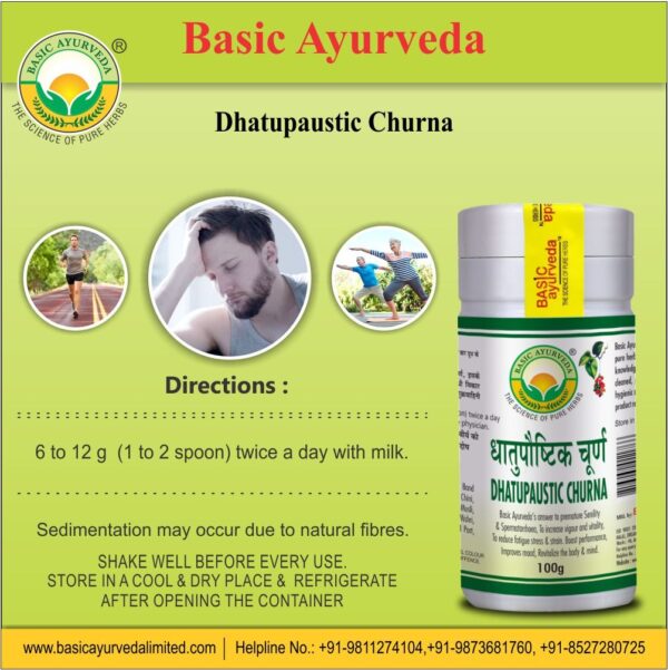 Basic Ayurveda Dhatupaustic Churna 100 Gram (Pack of 1) - Image 4