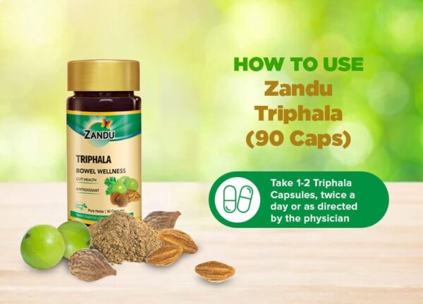 Zandu Triphala Capsules (Pack of 90) - Image 4