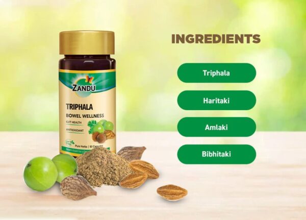 Zandu Triphala Capsules (Pack of 90) - Image 3