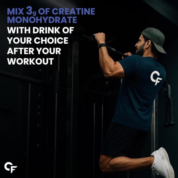 Carbamide Forte Micronized Creatine Monohydrate Powder | 83 Servings | Vegetarian | 250g Jar (Pack of 1) - Image 2