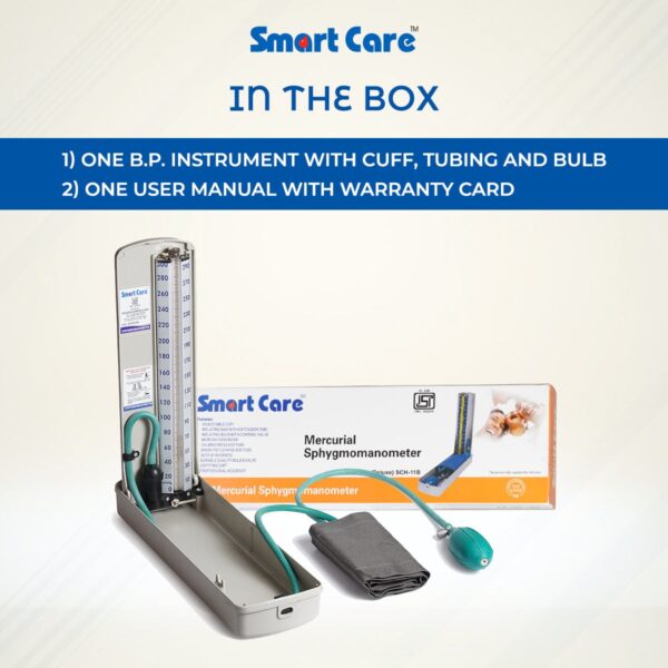 Smartcare Mercury Blood Pressure Monitor (Blue) - Image 5