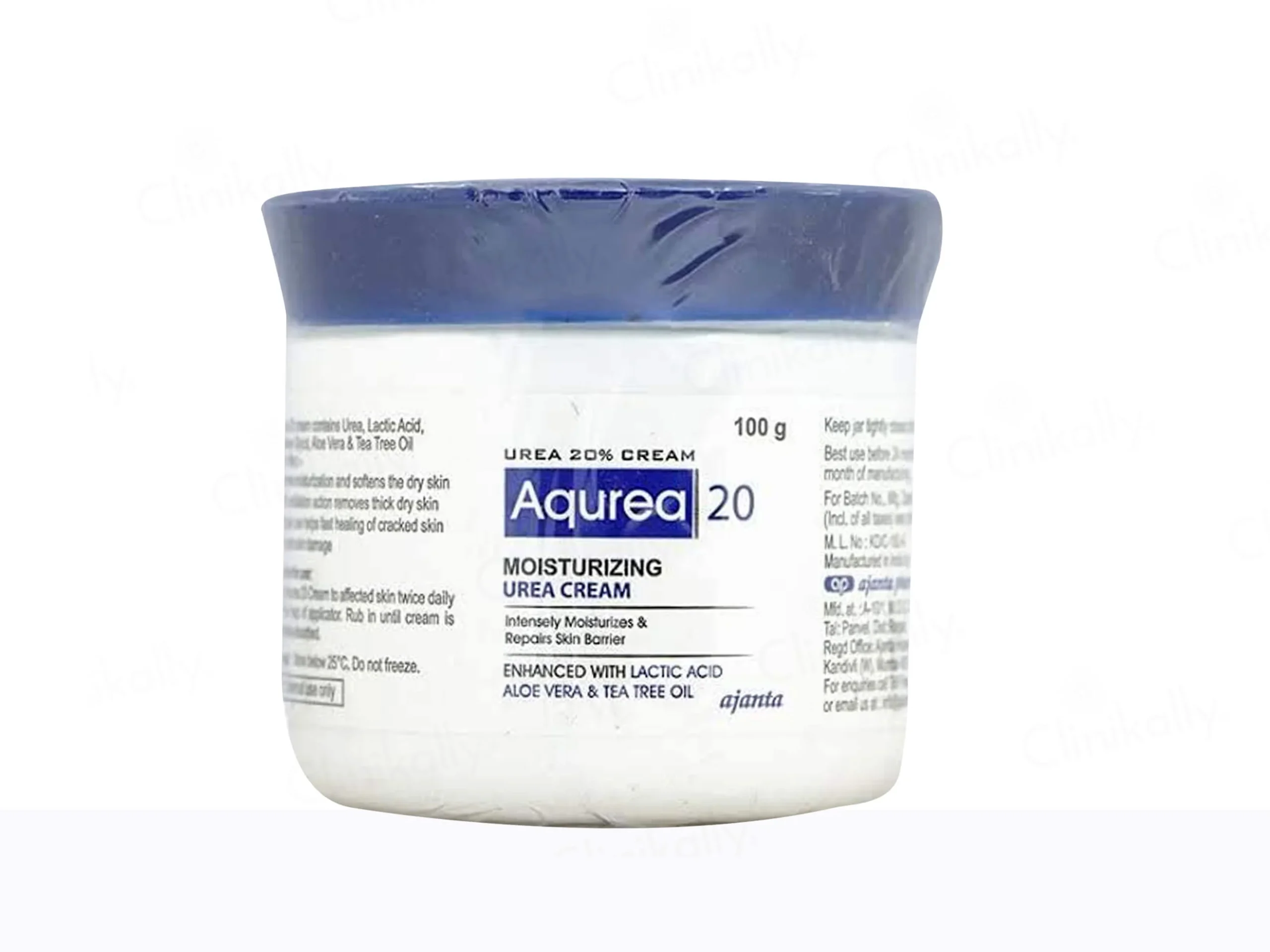 Aqurea 20 Moisturizing Urea Cream with Lactic Acid, Aloe Vera'100GM - Image 2