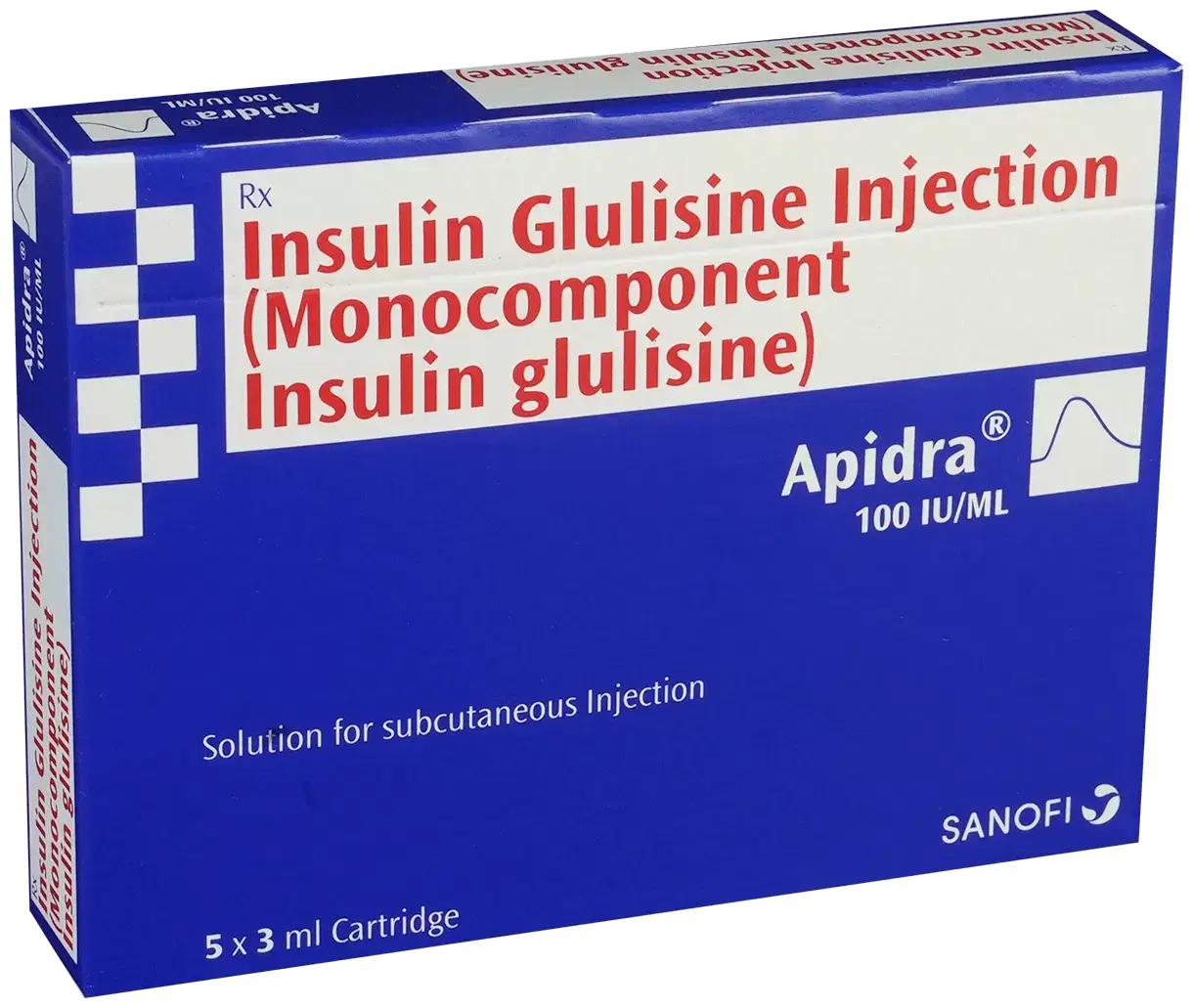 Apidra 100IU Cartridge 1*3ml - Image 2