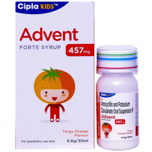 Advent Forte 457mg Syrup Tangy Orange