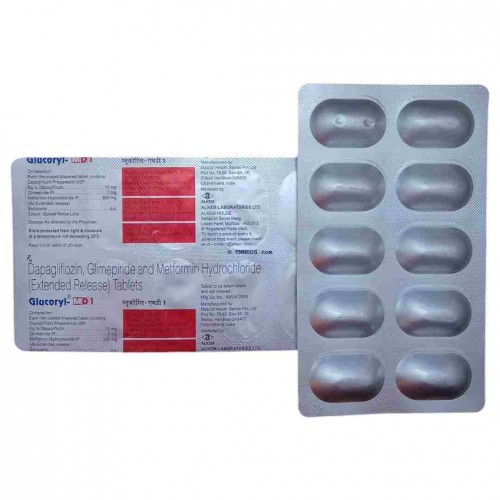Glucoryl MD 10mg/1mg/500mg Tablet - Image 2