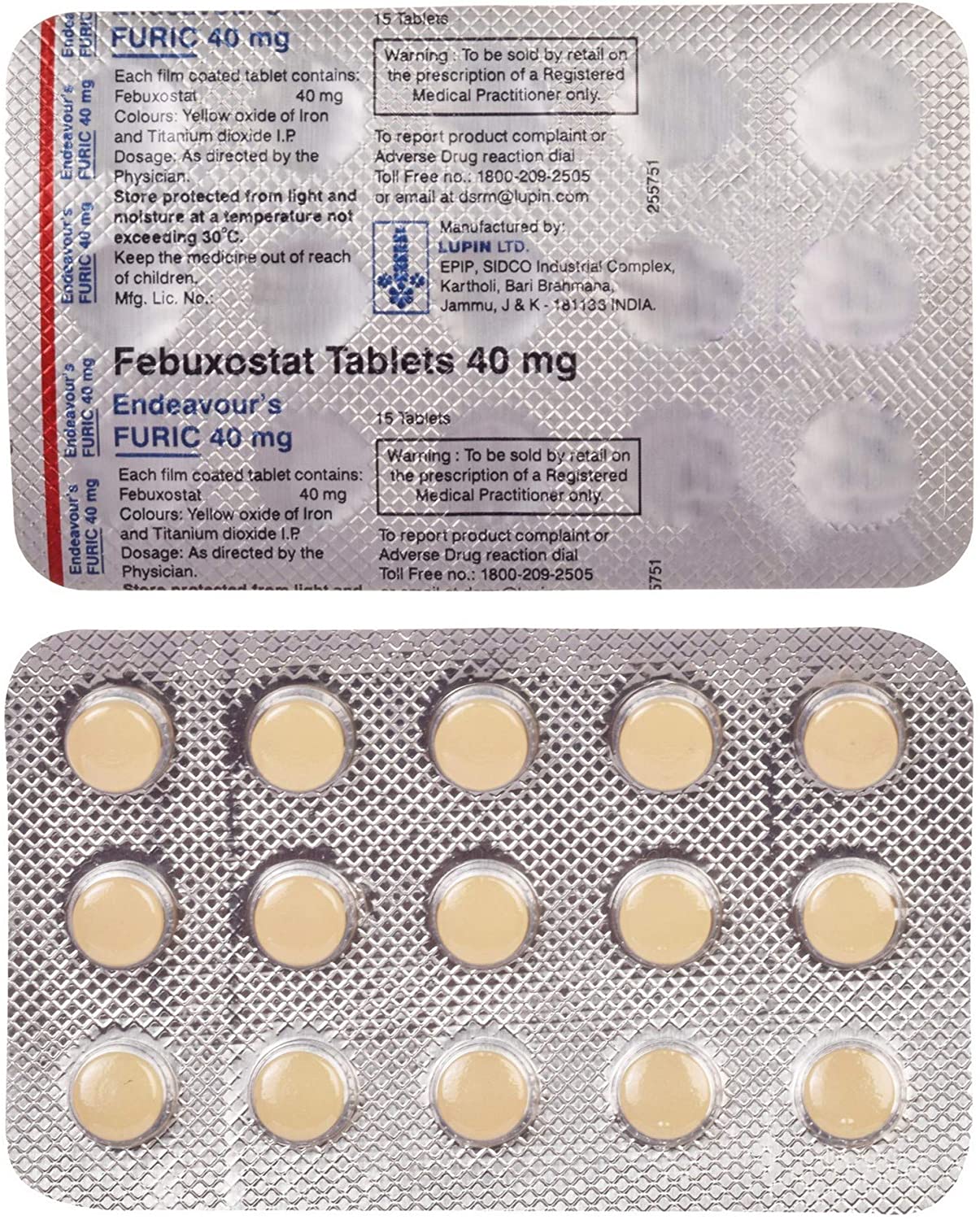 Furic 40mg Tablet 1*15 - Image 2