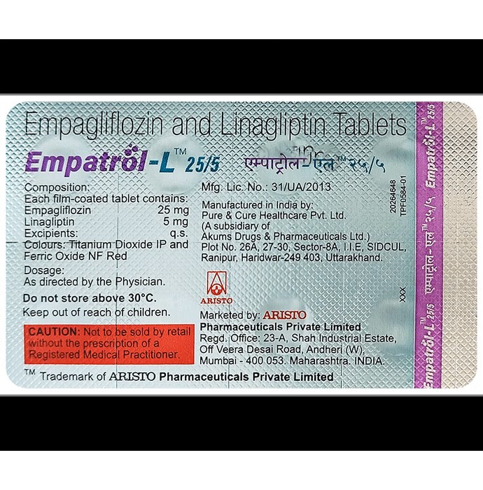 Empatrol-L 25/5 Tablet 1*10 - Image 2