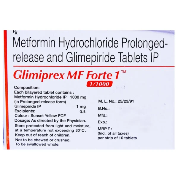 Glimiprex MF Forte 1 Tablet PR - Image 2