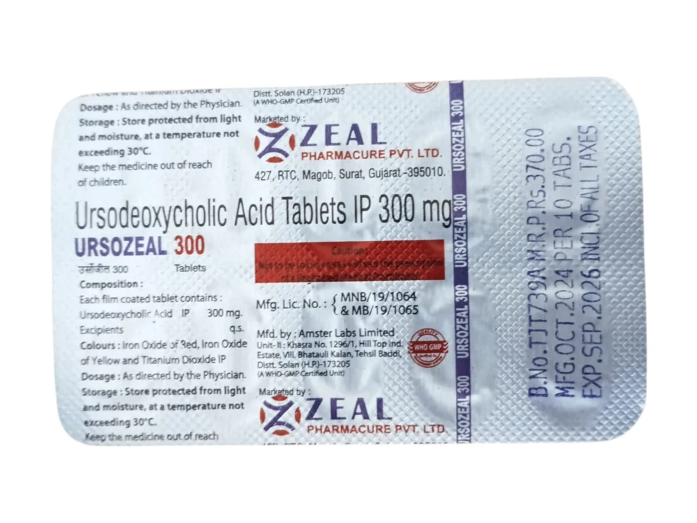 Ursozeal 300mg Tablet'1*10 - Image 2