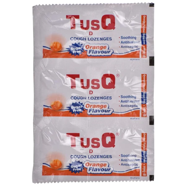 Tusq-D Cough Lozenges Orange Sugar Free - Image 2
