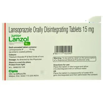 Junior Lanzol 15mg Tablet DT 1*10 - Image 2